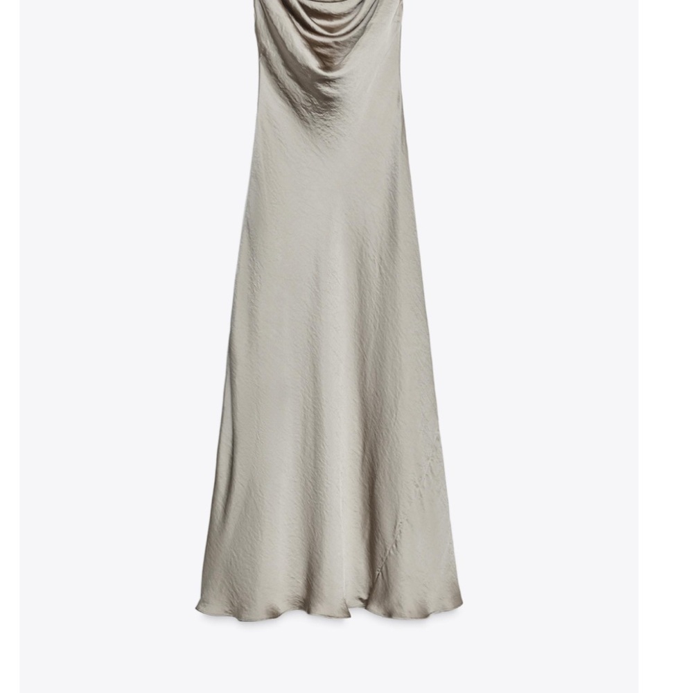 Zara Elegant Cream Maxi Dress